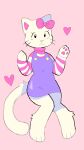  &lt;3 9:16 :3 anthro biped breasts clothing domestic_cat felid feline felis female fur hello_kitty_(character) hello_kitty_(series) hi_res mammal pattern_clothing pawpads paws pink_body pink_clothing pink_ears pink_fur pink_pawpads puppkittyfan1 purple_clothing sanrio smile solo striped_clothing stripes tail topwear whiskers white_body white_clothing white_ears white_fur white_tail yellow_clothing 