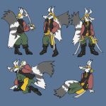  anthro bandanna boots bozerd clothing cutlass demon female feralasar footwear hooved_digitigrade imp kerchief knife melee_weapon pirate pirate_outfit pirates size_difference skypirate smaller_female solo sword tizali weapon 