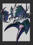  animal_focus border bug claws commentary_request from_above full_body futena_goze golisopod grey_background highres no_humans pokemon pokemon_(creature) solo spikes 