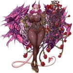  1:1 animal_humanoid big_breasts bodysuit breasts clothed clothing demon demon_humanoid digital_media_(artwork) durcise_(eden&#039;s_ritter_grenze) eden&#039;s_ritter_grenze female footwear hair high_heels horn horned_humanoid huge_breasts humanoid light_body light_skin monster_girl_(genre) naglfar not_furry pink_hair pink_horn rubber simple_background skinsuit solo spade_tail succubus tail thick_thighs tight_clothing whip white_background winged_humanoid wings 