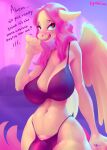  &lt;3 &lt;3_eyes 2023 anthro anthrofied artist_name barely_visible_genitalia barely_visible_penis big_breasts biped black_bra black_clothing black_panties black_underwear blush bra breasts bulge cleavage clothed clothing digital_media_(artwork) english_text equid equine feathered_wings feathers fluttershy_(mlp) friendship_is_magic fur genitals gynomorph hair hasbro hi_res horse intersex long_hair lyahim mammal monochrome_fur my_little_pony navel nervous_smile open_mouth open_smile panties pegasus penis pink_hair pony smile solo text underwear wide_hips wings yellow_body yellow_fur yellow_wings 