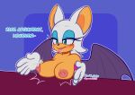  anthro armwear bat blush breasts clothed clothing elbow_gloves fair_argument_(meme) female furniture gloves half-closed_eyes handwear mammal motion_lines narrowed_eyes nipples rouge_the_bat sega solo sonic_the_hedgehog_(series) table thiritherabbit topless wings 