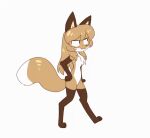  animated anthro averi_(fiddleafox) brown_body brown_fur canid canine dipstick_tail female female_anthro fiddleafox fox fur gloves_(marking) hair leg_markings mammal markings socks_(marking) solo tail tail_markings walking white_body white_fur 