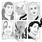  baldur&#039;s_gate banana_qote boo_(baldur&#039;s_gate) cricetid demon drow elf face_tentacles female feral group halsin_(baldur&#039;s_gate) hamster headshot_portrait horn human humanoid humanoid_pointy_ears jaheira male mammal mind_flayer minsc minthara portrait raphael_(baldur&#039;s_gate) rodent scar smile tattoo tentacles the_emperor_(baldur&#039;s_gate) 