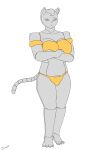 16:9 2023 absurd_res animal_humanoid animatronic anthro big_breasts breasts burger_bella claws clothed clothing digital_media_(artwork) domestic_cat felid felid_humanoid feline feline_humanoid felis female full-length_portrait fur greyscale hair hi_res hind_legs humanoid line_art long_tail looking_at_viewer machine mammal mammal_humanoid monochrome open_mouth portrait robot shapie_(artist) short_hair signature simple_background solo swimwear tail widescreen worried_look yellow_clothing yellow_eyes 