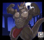 abs anthro biceps bulge capcom dragon espinas flaming_espinas flying_wyvern hi_res male masterelrest monster_hunter muscular muscular_anthro muscular_male nipples pecs solo spikes spikes_(anatomy) tail 