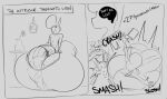  anthro balls big_balls big_butt big_penis butt clothed clothing destruction genitals huge_balls huge_butt huge_penis humanoid humor hyper hyper_balls hyper_butt hyper_genitalia hyper_penis lagomorph leporid male mammal penis rabbit sebastian_cummins_(thechavicgerman) sketch solo thechavicgerman_(artist) topless 