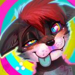  blep canid canine connie_(parrybow) female fennec fox gamibri headshot_portrait hi_res humanoid hypnosis mammal mind_control portrait solo tongue tongue_out 