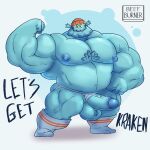  anthro arthur_gillman beefburner chest_tuft clothing dreamworks erection eyewear footwear genitals glasses hat headgear headwear hi_res kraken male monster muscular muscular_male nude nude_male penis pubes ruby_gillman_teenage_kraken socks solo tuft 