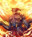  abs anthro balls biceps black_body claws demon digital_media_(artwork) elemental_creature elemental_manipulation erection final_fantasy final_fantasy_xvi fire fire_creature fire_manipulation flame_markings genitals glowing glowing_eyes hi_res horn ifrit_(final_fantasy) kumammoto_(artist) lava lava_creature male markings mineral_fauna muscular muscular_anthro muscular_male muscular_thighs nude open_mouth pecs penis pupils scalie serratus slit slit_pupils solo spikes square_enix tail tongue triceps vein veiny_penis 