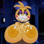  animatronic anthro areola avian beakless big_breasts bird black_sclera blush blush_stickers bodily_fluids breast_play breasts brown_body brown_skin chicken cum cum_on_breasts cumshot duo ejaculation female five_nights_at_freddy&#039;s five_nights_at_freddy&#039;s_2 galliform gallus_(genus) genital_fluids genitals hi_res huge_breasts machine male nipples non-mammal_breasts penis phasianid robot scottgames sex smile sprigatitoartz titfuck toy_chica_(fnaf) white_eyes yellow_areola yellow_body yellow_nipples 