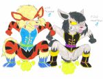  2021 anthro anthrofied anus arcanine black_body black_fur black_hair blush boots bottomless butt canid canine canis clothed clothing colored_pencil_(artwork) crouching duo duo_focus eye_contact fart fart_cloud fart_fetish featureless_crotch footwear fur generation_1_pokemon generation_3_pokemon grey_body grey_fur group hair hi_res looking_at_another male male/male male_focus mammal mightyena mostly_nude nintendo nude one_eye_closed orange_body orange_fur pokemon pokemon_(species) pokemorph simple_background sketch tail tan_body tan_fur tan_hair teeth text tongue tongue_out topwear traditional_media_(artwork) ultimatepokemorphs white_background 