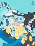  anthro eeveelution felid foot_fetish foot_play footjob generation_2_pokemon hi_res hybrid_pokemon male mammal nintendo pantherine paws pokemon pokemon_(species) quilava sex snow_leopard synge syngie_(artist) umbreon 