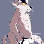  1:1 anthro big_penis blush bottomwear canid canine canis clothed clothing digital_media_(artwork) epic_games erection fizzyjay fortnite fur genitals headgear hi_res humanoid_genitalia humanoid_penis looking_at_viewer male mammal partially_clothed penis shorts shorts_down shorts_only simple_background solo undressing wendell_(fortnite) wolf 