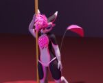  3d_(artwork) anthro avali avali_(original) blender_(software) clothed clothing dallas_f_zmorts_(avali) dancing digital_media_(artwork) girly hi_res kita&#039;vali male panties pole pole_dancing pose snowie1_(artist) solo stipper stripper topless underwear 