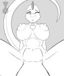  2022 anthro areola big_breasts big_penis breasts collar collar_only collar_tag digital_media_(artwork) foreshortening genitals grey_background greyscale gynomorph heart_collar_tag herm_(lore) hi_res intersex june_(justathereptile) justathereptile komodo_dragon line_art lizard looking_at_viewer low-angle_view monitor_lizard monochrome navel nipples non-mammal_breasts nude one_eye_closed open_mouth penis reptile scales scalie scutes simple_background sitting solo spread_legs spreading submissive submissive_gynomorph submissive_intersex tail watermark 