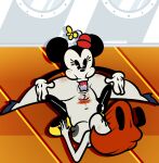  2023 absurd_res anal anthro breasts canid canine canis clothing disney domestic_dog duo erica_(disney) female female/female female_rimming_female fleischer_style_toon genitals gloves hair handwear hi_res licking mammal mickey_mouse_shorts minnie_mouse mostly_nude mouse murid murine nipples oral orange_hair pubes pussy rimming rodent sex spread_legs spreading tongue tongue_out toony voidsdroids 