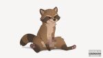  16:9 animated censored censored_genitalia letodoesart male mammal masturbation pawpads paws procyonid raccoon rico_(letodoesart) simple_background solo widescreen 