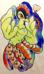  anthro avian dayohiko european_mythology female greek_mythology hi_no_tori mythological_avian mythological_firebird mythology osamu_tezuka phoenix phoenix_(hi_no_tori) solo traditional_media_(artwork) 