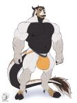  areola barazoku belly biceps big_bulge black_body bulge buzzybub claws clothed clothing digitigrade dragon dragon_horse equid equine facial_hair hi_res hooves horn horse hybrid jockstrap jockstrap_only male mammal mane muscular muscular_male muscular_thighs mustache navel nipples pecs solo topless underwear underwear_only 