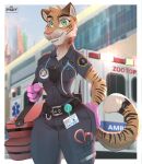  ambulance anthro clothing disney felid female gloves grizzlygus handwear hi_res hinget hospital latex_gloves mammal medical medical_bag medical_instrument name_tag natasha_katenka pantherine paramedic scientific_instrument solo stethoscope tiger uniform zootopia 