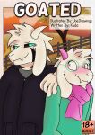  absurd_res anthro asriel_dreemurr asriel_dreemurr_(god_form) autumn black_clothing black_markings blush blush_lines boss_monster bovid caprine clothing cloud comic cover cover_art cover_page deltarune duo eyewear fence glasses green_clothing green_eyes grey_clothing grey_shirt grey_topwear hand_on_shoulder hi_res hoodie horn joedrawings kudalewds looking_at_another male male/male mammal markings pink_eyes pink_horn plant ralsei scarf shirt sunset text topwear tree undertale undertale_(series) 