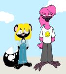  avian bird duo female flamingo low_res mammal mephitid skunk synnth_(tabbiewolf) tabbiewolf thoe_(tabbiewolf) 