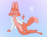  anthro beckoning birchly braless canid canine clothing diane_foxington dreamworks female fox gesture mammal panties red_fox shirt teasing the_bad_guys topwear underwear white_clothing white_shirt white_topwear 