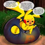  absurd_res ash&#039;s_pikachu big_diaper bodily_fluids clothed clothing dialogue diaper diaper_fetish diaper_only feces feral generation_1_pokemon genital_fluids hi_res male messy_diaper nintendo off_the_ground pikachu pokemon pokemon_(species) sitting soiling solo tepigfan101 topless urine used_diaper wearing_diaper wet_diaper wetting 