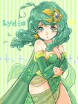  1girl aged_up blush breasts cape crying crying_with_eyes_open detached_sleeves earrings final_fantasy final_fantasy_iv gnashino green_eyes green_hair hair_ornament jewelry long_hair looking_at_viewer open_mouth rydia_(ff4) solo star_(symbol) star_earrings tears 