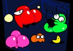  big_butt blinky_(pac-man) butt clyde_(pac-man) dot_eyes female ghost green_body group huge_butt inky_(pac-man) looking_at_viewer looking_back male not_furry orange_body pac-man pac-man_(series) pac-person pink_body pinky_(pac-man) red_body spirit superiorfox yellow_body 
