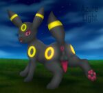  anus azurelight balls butt eeveelution feral generation_2_pokemon genitals hi_res knot looking_at_viewer looking_back male nintendo pawpads paws pokemon pokemon_(species) presenting presenting_hindquarters solo teasing umbreon 