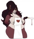  ailurid anthro apron apron_only areola bear big_breasts black_hair breasts chubby_anthro chubby_female cleavage clothed clothing ear_piercing ear_ring female fur giant_panda grey_areola grey_nipples gynomorph_(lore) hair half-closed_eyes hi_res huge_breasts hybrid kitchen_utensils lips long_hair mammal narrowed_eyes nipples piercing punkinbuu red_body red_fur red_panda ring_piercing slightly_chubby slightly_chubby_anthro slightly_chubby_female solo tamei_(mominatrix) thick_bottom_lip tools trans_(lore) trans_woman_(lore) whisk white_body white_fur 