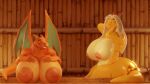  16:9 2023 3d_(artwork) 5_fingers aisyah_zaskia_harnny anthro areola big_breasts big_butt blender_(software) breasts butt charizard curvy_figure digital_media_(artwork) dragon duo female fingers fire generation_1_pokemon hair harnny hi_res horn huge_breasts looking_at_viewer mature_anthro mature_female membrane_(anatomy) membranous_wings nintendo nipples non-mammal_breasts nude orange_areola orange_body orange_nipples pink_areola pink_nipples pokemon pokemon_(species) scalie shadedance smile tail thick_thighs voluptuous widescreen wings yellow_body 