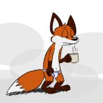  anthro barefoot beverage blue_seam_briefs blue_seam_underwear briefs briefs_only brown_body brown_fur canid canine clothed clothing coffee coffee_mug colored_seam_underwear detailed_background feet fox fur geekfox geekfox_(character) half-closed_eyes holding_beverage holding_object male mammal narrowed_eyes orange_body orange_fur shadow solo teeth_showing tighty_whities tired topless underwear underwear_only white_body white_briefs white_clothing white_fur white_underwear 