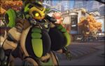  3d_(artwork) absurd_res anthro armor big_breasts blizzard_entertainment breasts digital_media_(artwork) female half_body hi_res humanoid machine orisa_(overwatch) overwatch robot solo source_filmmaker whitecrow 