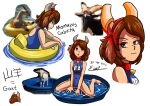 accessory animal_humanoid annoyed bell bell_collar bovid breast_squish breasts brown_hair bucket cabrita_(akubon) caprine clothing collar container evan_harrey female floatie goat hair headband hi_res horizontal_pupils horn humanoid inflatable japanese_text kneeling light_body light_skin looking_at_viewer mammal meme multiple_poses one-piece_swimsuit padded photo polyester pose pupils school_swimsuit simple_background solo spanish_text squish swimwear text 