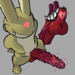  &lt;3 ada_(core34) anthro anus balls faceless_character faceless_male genitals glowing green_body hands_behind_back hi_res hindpaw lagomorph leporid male mammal paws penis perineum rabbit solo spiked_penis spikes spikes_(anatomy) thecore34 vein veiny_penis 