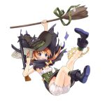  1girl animal animalization black_cape black_footwear bloomers blue_eyes blush bow bowtie breasts broom brown_hair cape capelet cat cleavage clothing_request colored_shoe_soles f1_(dark_sorceress_academy)_(girls&#039;_frontline) f1_(girls&#039;_frontline) f1_(gun) falling fang full_body girls&#039;_frontline green_socks gun halloween halloween_costume hat holding holding_broom holding_gun holding_weapon idw_(girls&#039;_frontline) kisetsu long_hair medium_breasts navel official_alternate_costume official_art open_mouth shoe_soles simple_background single_horizontal_stripe skin_fang socks solo sorting_hat starry_sky_print sweatdrop tears torn_cape torn_clothes torn_hat transparent_background trigger_discipline twintails underwear weapon white_bloomers witch_hat yellow_bow yellow_bowtie 