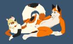  anthro beholdbeans bound breasts canid canine duo felid feline female hi_res knot knotting male male/female mammal sage_(beholdbeans) 