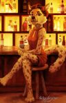  alcohol anthro beverage cheetah felid feline female hi_res mammal solo wandering_floof 