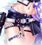  1girl absurdres artist_name black_jacket black_shorts crop_top cropped_jacket english_commentary groin highres honkai:_star_rail honkai_(series) jacket lower_body mea_(manami030) midriff navel open_fly short_shorts shorts silver_wolf_(honkai:_star_rail) skindentation solo standing thigh_gap thigh_strap thighs watermark 