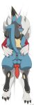  absurd_res animal_genitalia animal_penis anthro anus balls bodily_fluids butt butt_grab canine_genitalia canine_penis duo generation_4_pokemon generation_7_pokemon genital_fluids genitals hand_on_butt hi_res humanoid knot lucario lycanroc lying male male/male midnight_lycanroc nintendo nude on_front penis pokemon pokemon_(species) precum spread_butt spreading winick-lim 