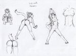  absurd_res all_fours anthro athletic athletic_female breasts bust_portrait butt butt_shot crouching felid female genitals hair hair_bun hi_res lily_winsor long_hair mammal monochrome multiple_poses nipples nude pantherine ponytail portrait pose pussy sketch snow_leopard solo solo_focus standing stretching traditional_media_(artwork) xefino 