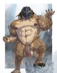  abs claws fishingmanmax genital_piercing genitals hi_res humanoid male mask muscular muscular_humanoid muscular_male navel navel_piercing nipple_piercing nipples pecs penis penis_piercing piercing predator_(franchise) sharp_teeth solo teeth vein veiny_muscles veiny_penis yautja 