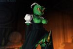  anthro argonian bethesda_softworks blush bottomless bottomwear breasts clothed clothing clothing_lift collar female genitals gloves green_body handwear hi_res legwear lifts-her-tail lusty_argonian_maid maid_uniform nipples no_underwear orange_sclera partially_clothed pussy reptile scales scalie shido-tara skirt skirt_lift skyrim solo stockings the_elder_scrolls uniform yellow_eyes 