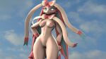  3d_(artwork) digital_media_(artwork) eeveelution female female/female generation_6_pokemon hi_res human humanoid mammal nintendo pokemon pokemon_(species) solo source_filmmaker sylpunny sylveon 