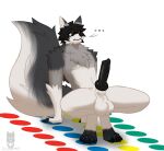  anthro canid canine canis erection eyewear fluffy fluffy_tail glasses hi_res male mammal sirdoomwolf solo tail twister void_doomwolf wolf 