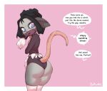  anthro bdsm bondage borvar bound clothing female hi_res maid_uniform mammal murid murine rat rodent solo speech_bubble tanya_rhyne uniform 