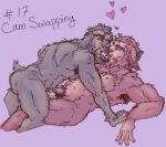  anthro armpit_hair beard blush blush_lines bodily_fluids body_hair bugbear cum cum_in_mouth cum_inside cum_kiss digital_media_(artwork) dungeons_and_dragons duo erection facial_hair foreskin french_kissing fur genital_fluids genitals hair hasbro humanoid humanoid_genitalia humanoid_penis kinktober kissing lavilovi male male/male mammal muscular muscular_male nipples nude open_mouth penis pubes simple_background snowballing tail tongue tongue_out tusks wizards_of_the_coast 